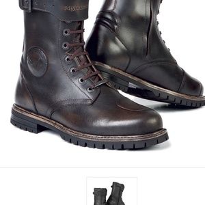 Stylmartin Rocket Brown Leather Moto Boots Sz US 8.5 EU 41